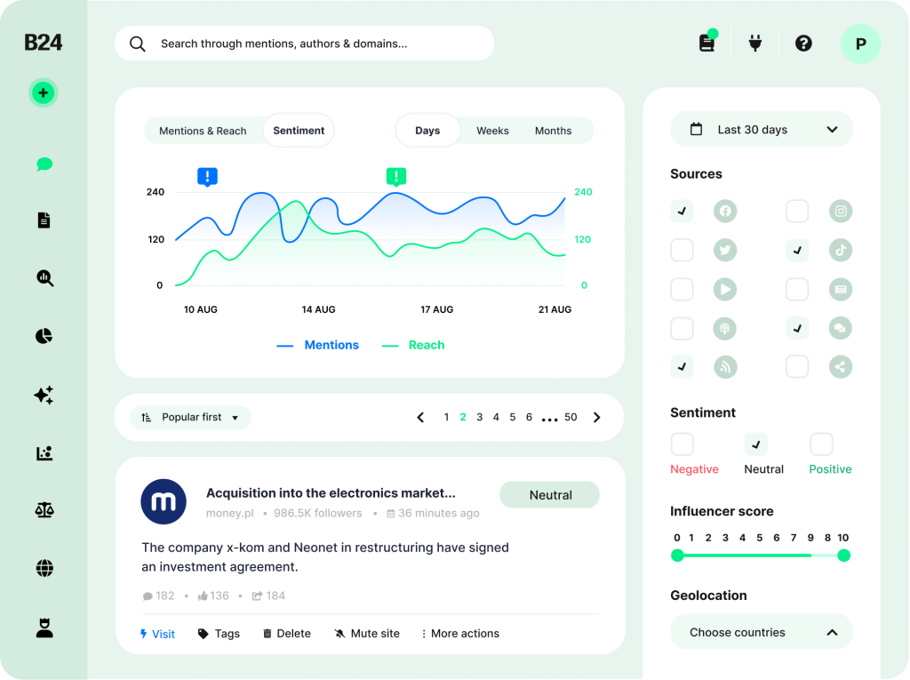 Track your Instagram engagement, thanks to official instagram API.