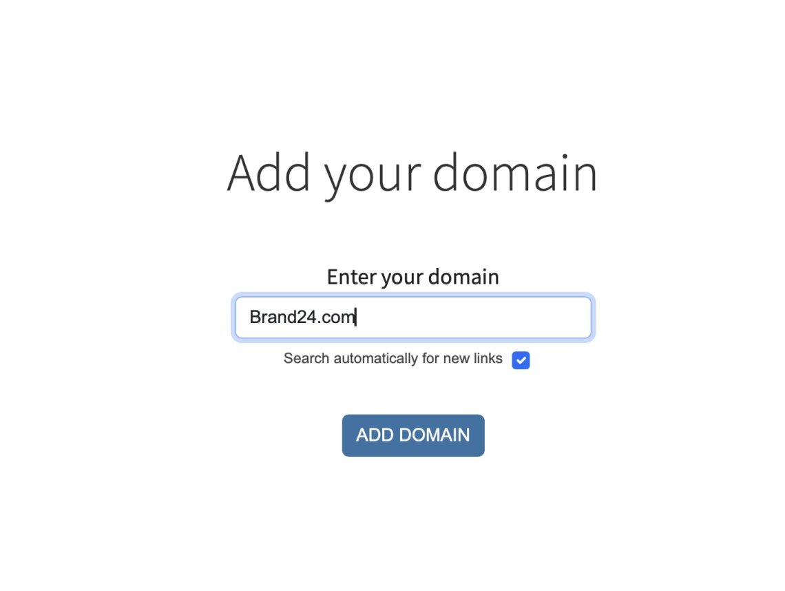 Backlink checker add domain.