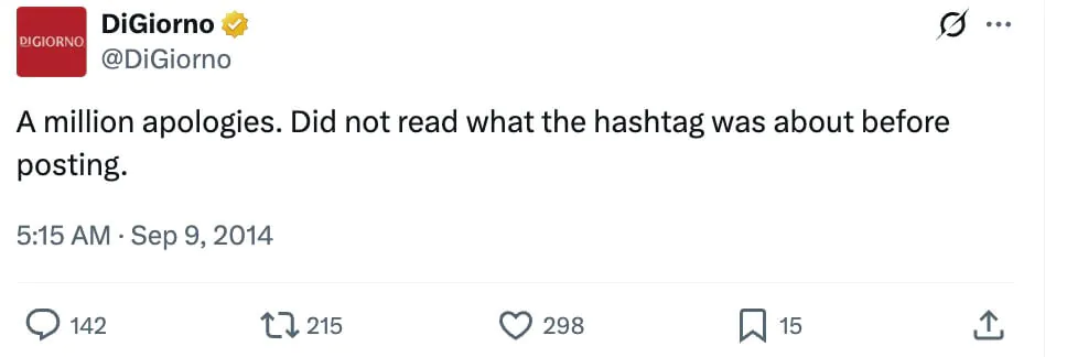 tweet ejemplo de disculpa 