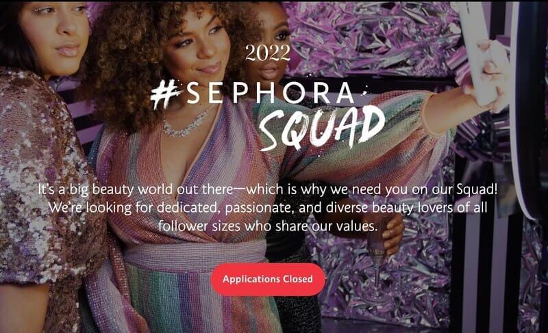 Sephora uses brand ambassadors as social proof