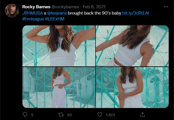 Captura de tela do tweet da influenciadora do Twitter Nava Rose.