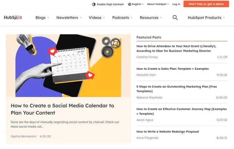 Ejemplo de marketing de contenidos