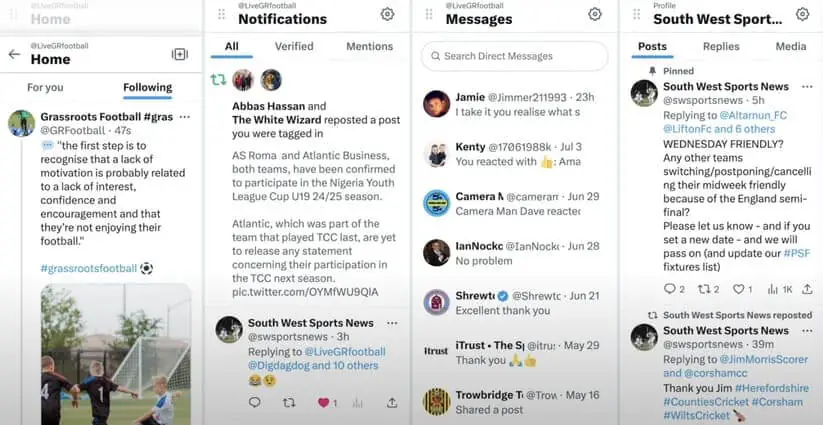 A screenshot of X PRO showing following Twitter hashtag