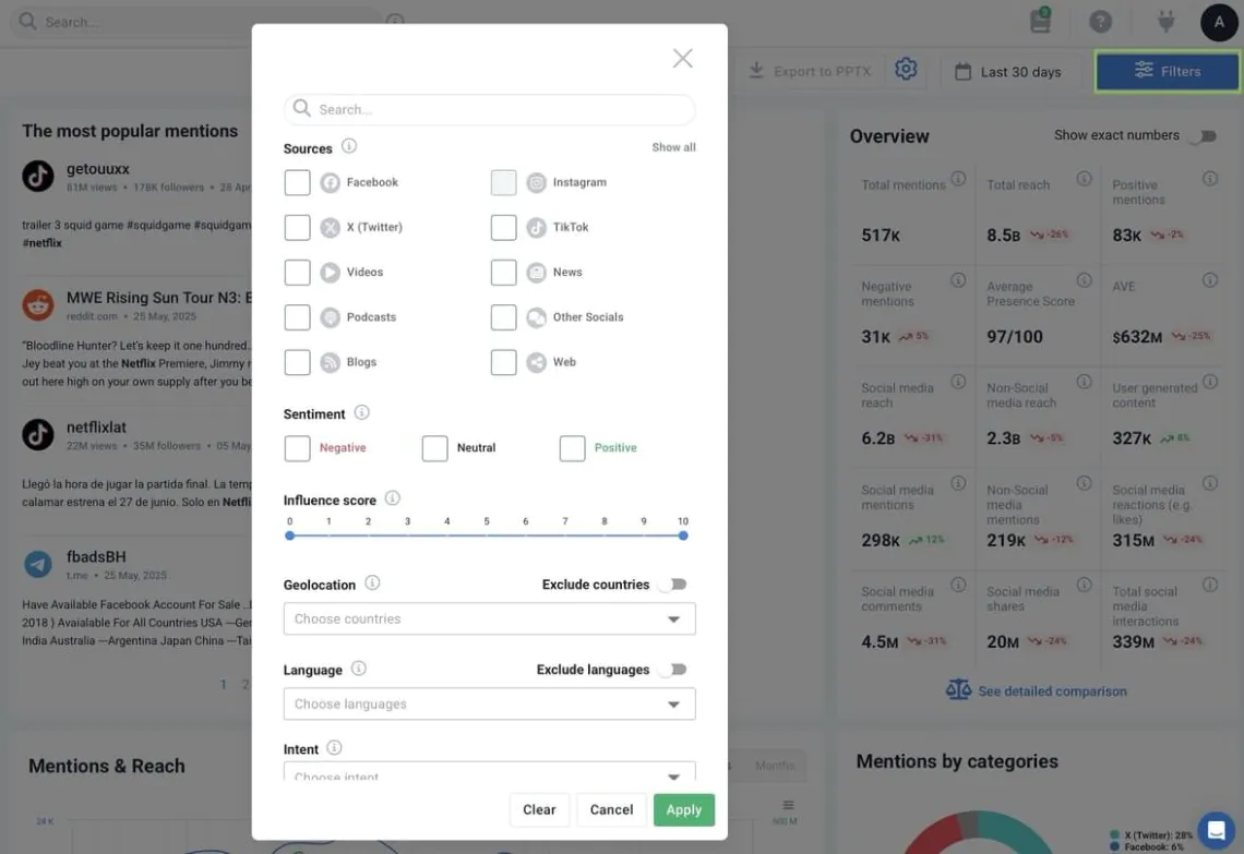 Customizable Social Media Report Template