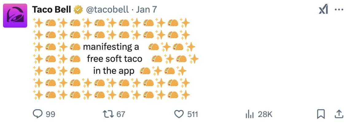 Taco Bell transforme l'Emoji Taco en Taco IRL pour la Journée Nationale du Taco