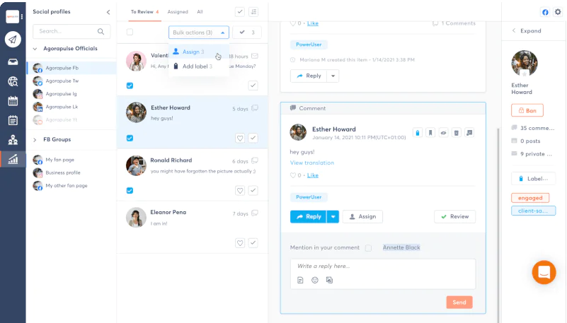 Agorapulse - uma das melhores ferramentas de auditoria de mídia social que o ajudará a impulsionar sua estratégia de marketing de mídia social