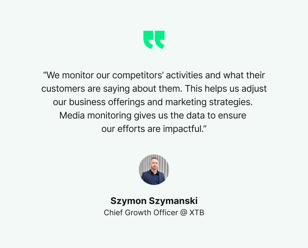 Why does XTB use media monitoring?