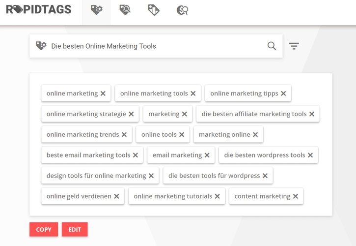 Track Instagram hashtags: RapidTags