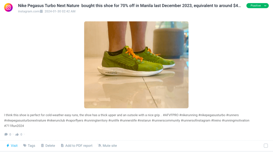 Un outil mention que Brand24 a détecté comme positif.