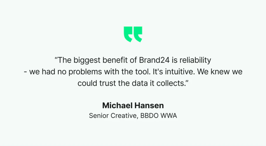 Quote from a case study on using hashtag analytics.
