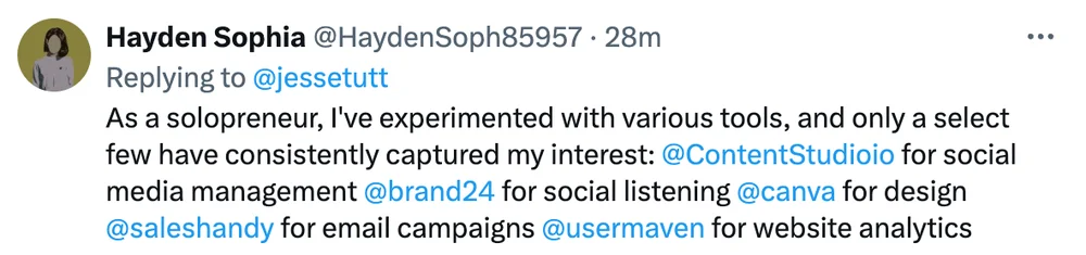 X (Twitter) notification interne concernant un mention.