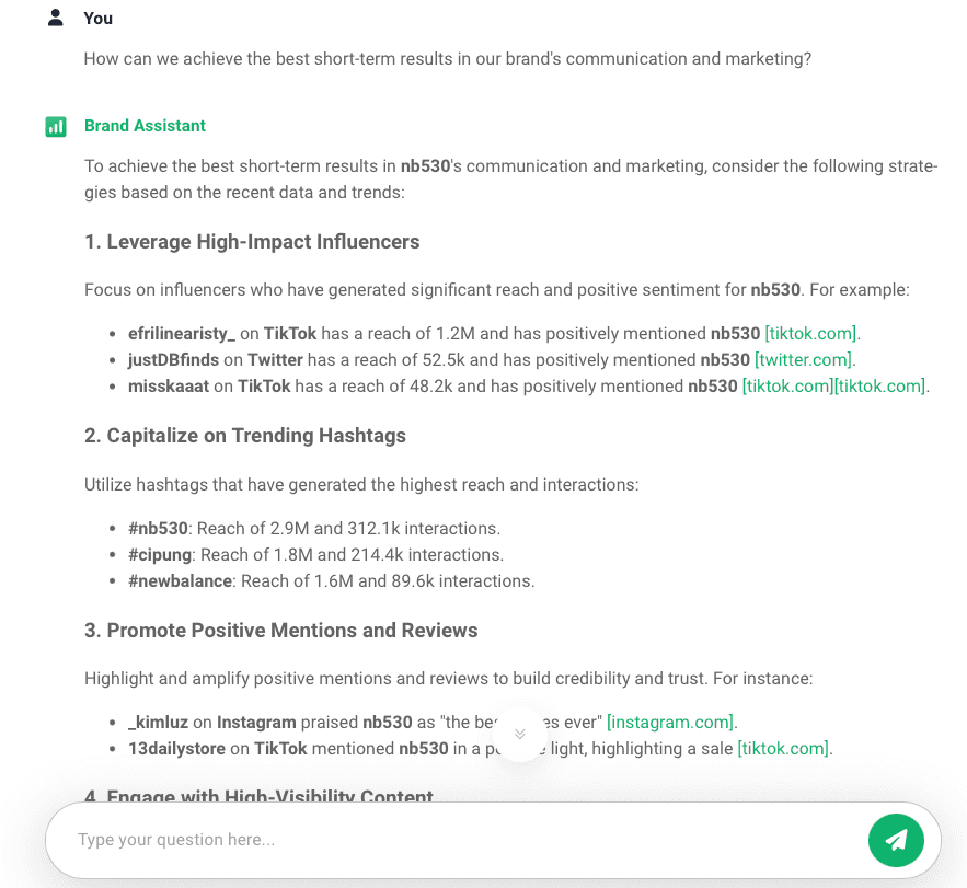 Brand24: AI Brand Assistant on the best short-term results strategy for NB530