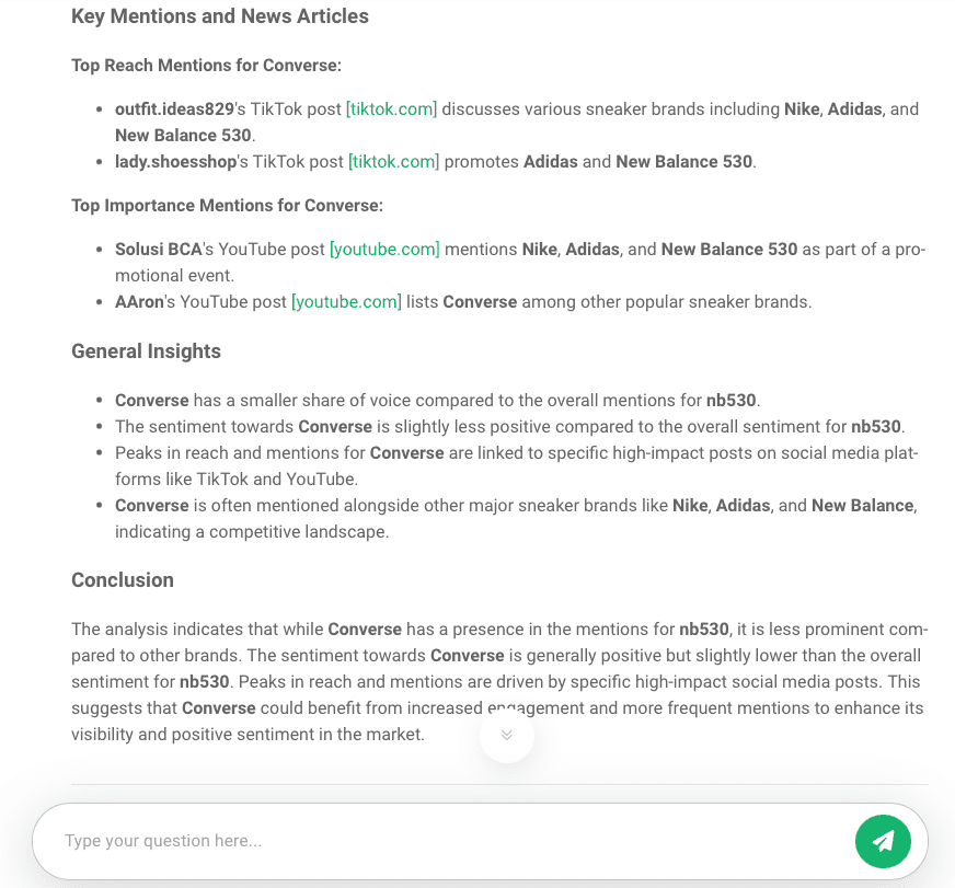 Brand Assistant: Conduct competitor analysis of Converse