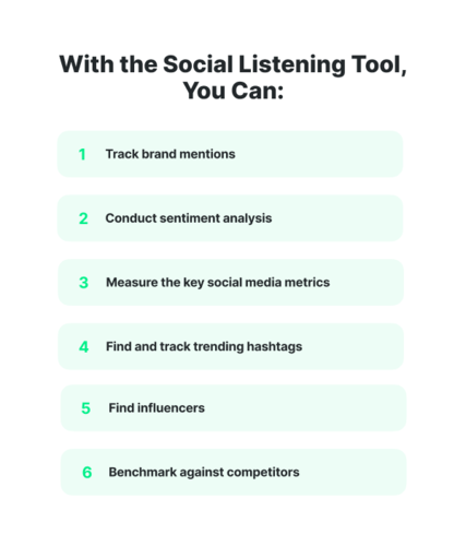 Benefits of social media listening tools.