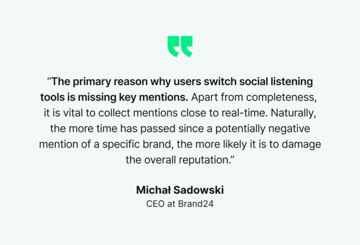 Brand24's CEO on what's the most important thing in a social listening tool