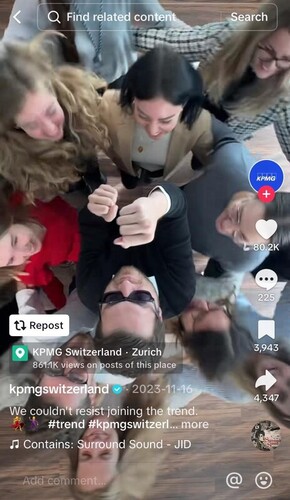 Vídeo TikTok creado por KPMG Suiza