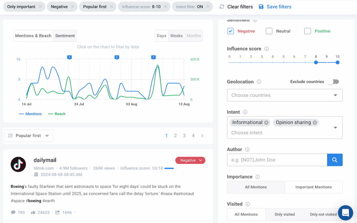 brand24 ai how to find negative comments