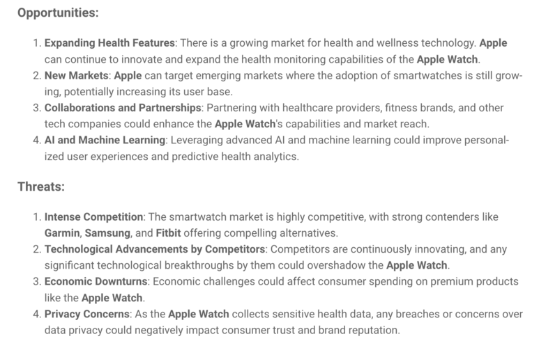 Competitor analysis: SWOT analysis by AI Brand Assistant.