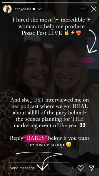 Encourage your audience to DM (Direct Message). There are different ways to do it. You can use a clear CTA at the end of your story, such as "DM me what you think!"