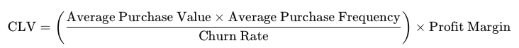 detailed CLV formula