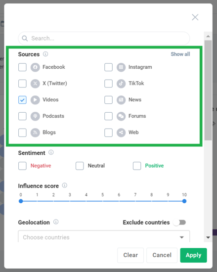 Setting "source" filter in Brand24