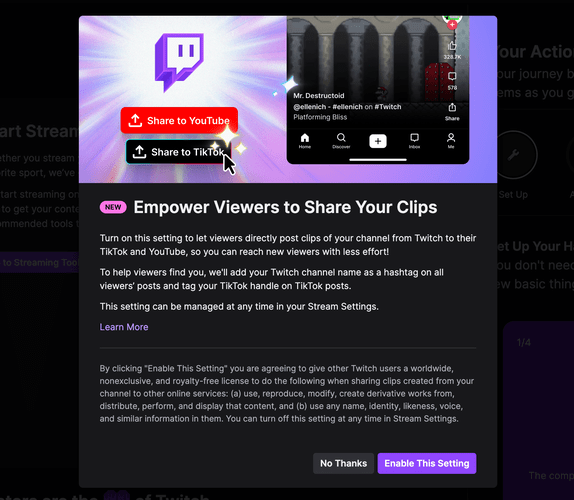 Twitch viewers: Share your clips to reach new viewers.