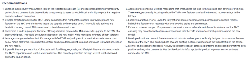 Brand24: AI Insights - recommendations for Thermomix