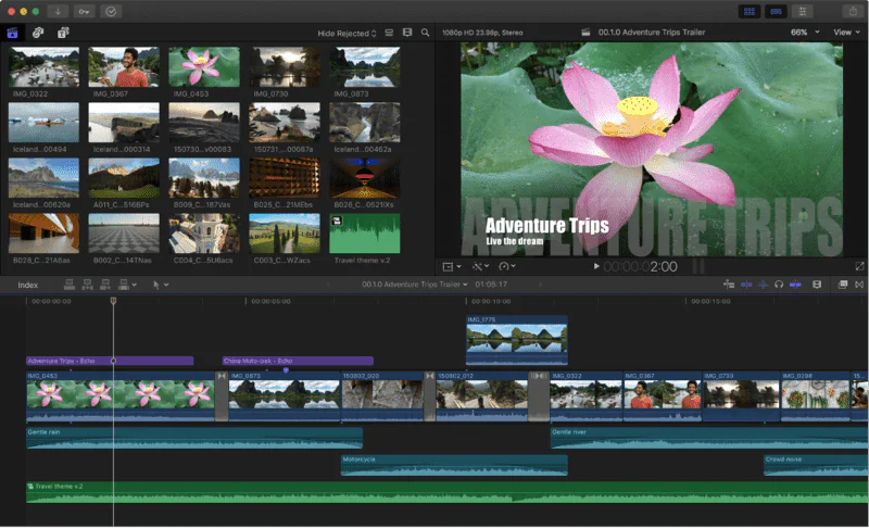 Final Cut Pro, an advanced video editing tool