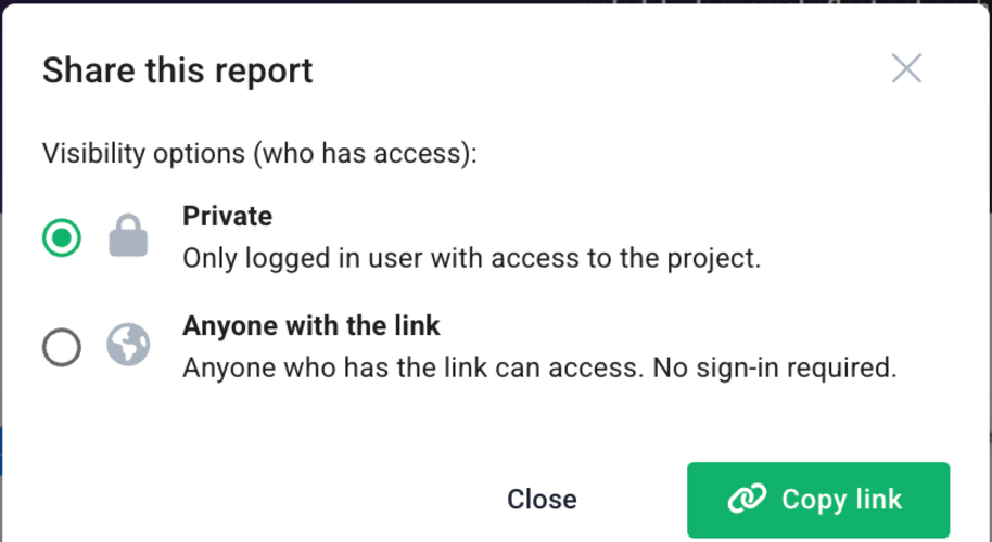 Sharable reports by Brand24. 