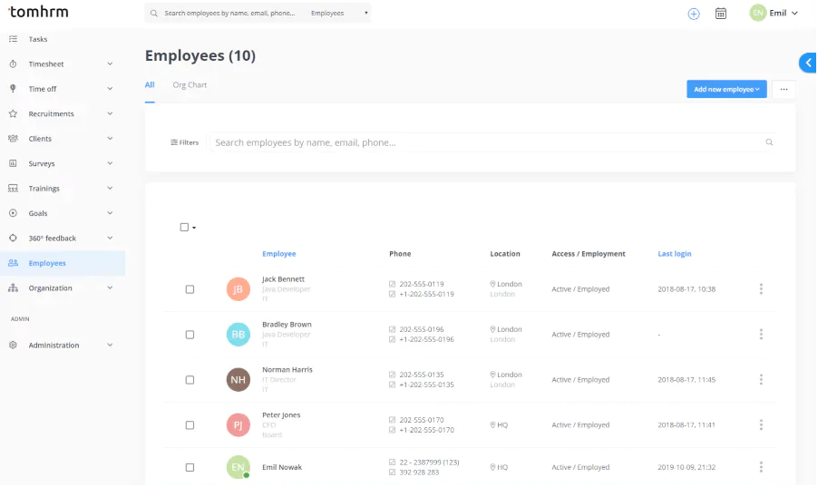 tomHRM - all-in-one HR software