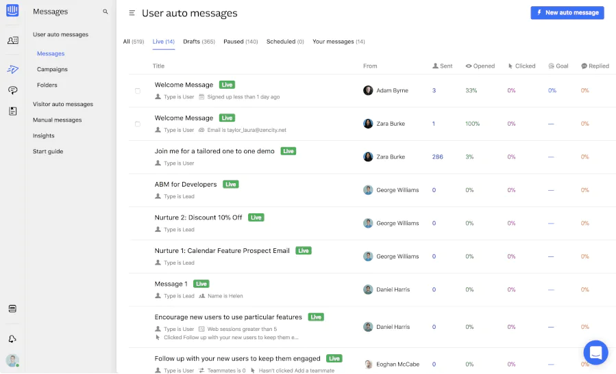 Intercom - customer relationship management tool