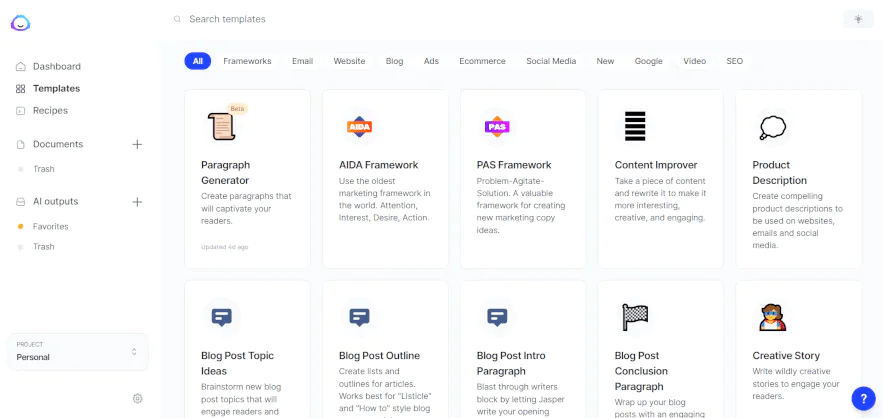 Jasper - AI writing assistant