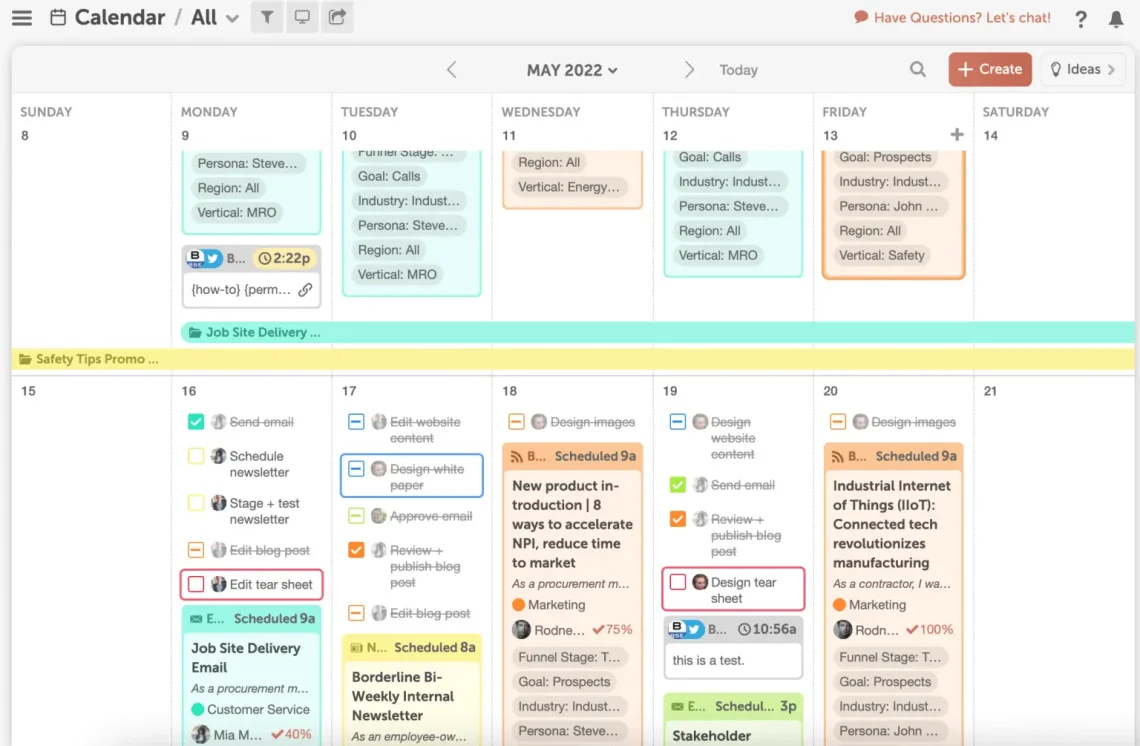 CoSchedule - online tool for content and social media marketing