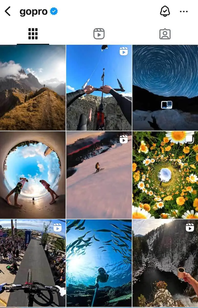 ejemplos de escucha social - GoPro