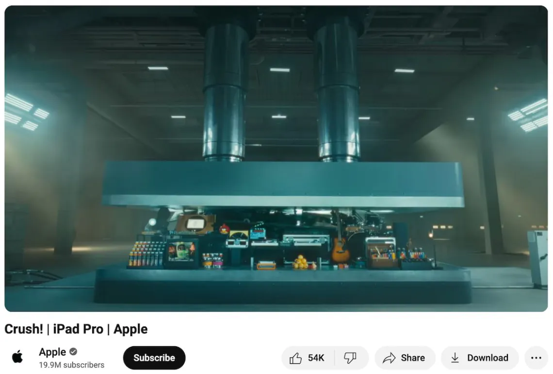 ejemplos de escucha social - apple ad