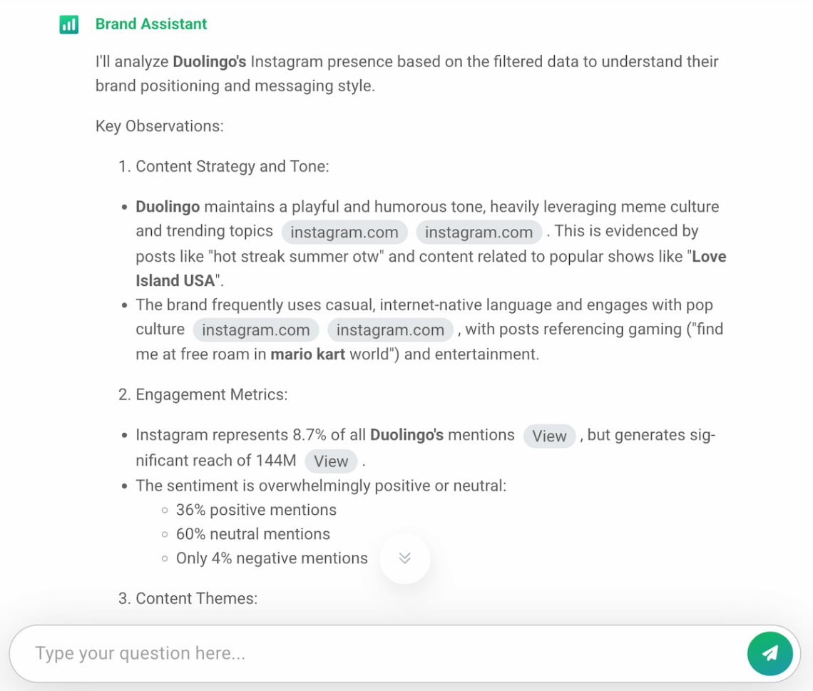 ai brand assitant for Instagram competitor analysis