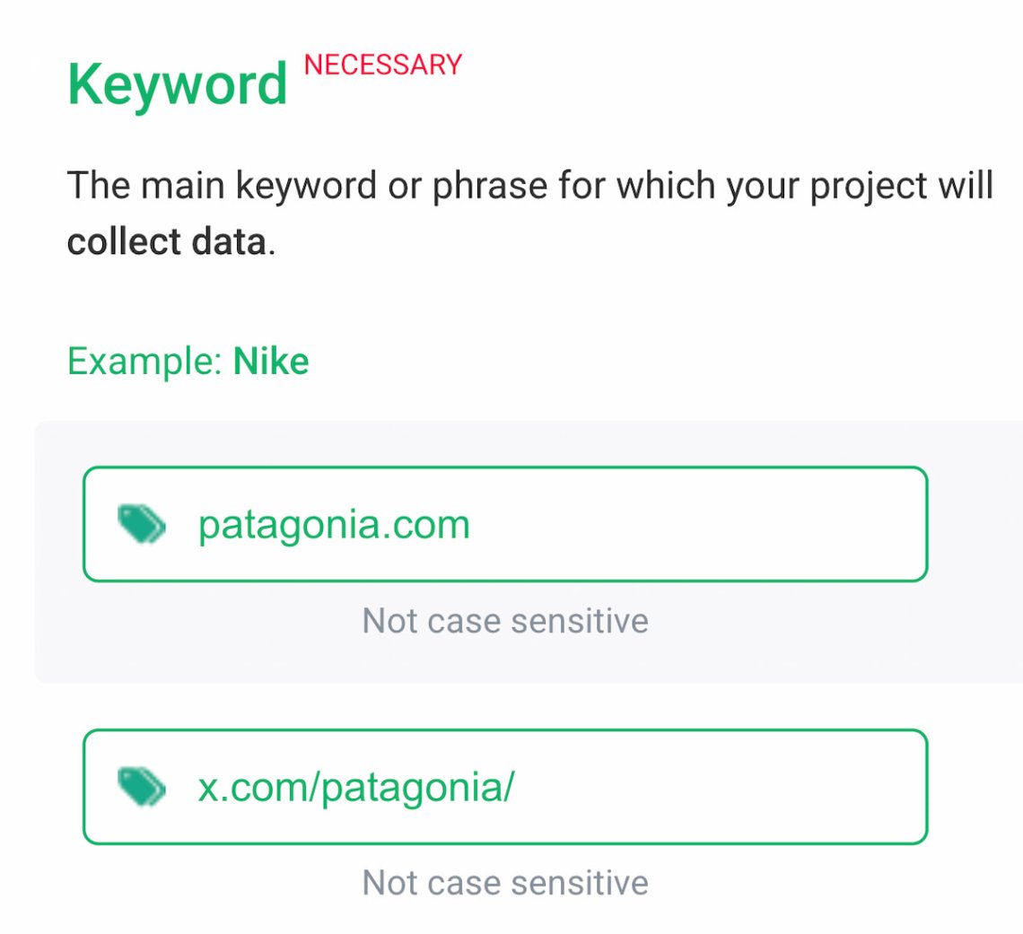 brand24 keyword settings