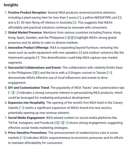 Media intelligence solutions: Brand24's AI Insights feature.