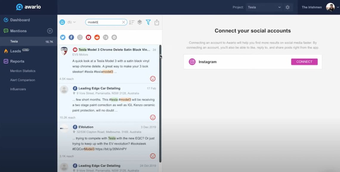 Facebook monitoring tools mention.com