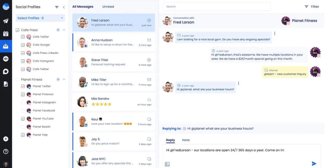 Vista Social dashboard