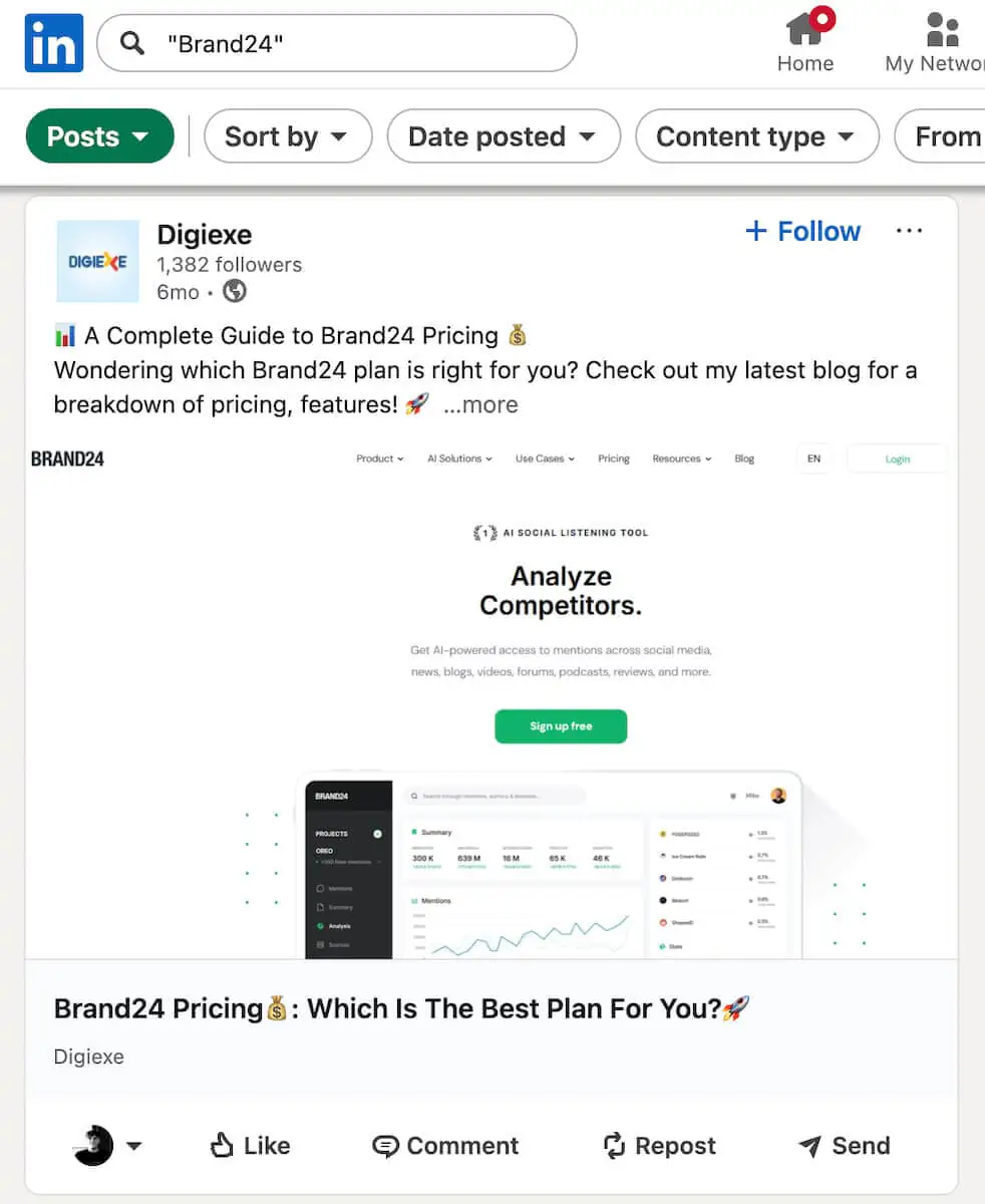 linkedin monitoring in a manual way