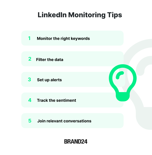 linkedin monitoring tips infographic