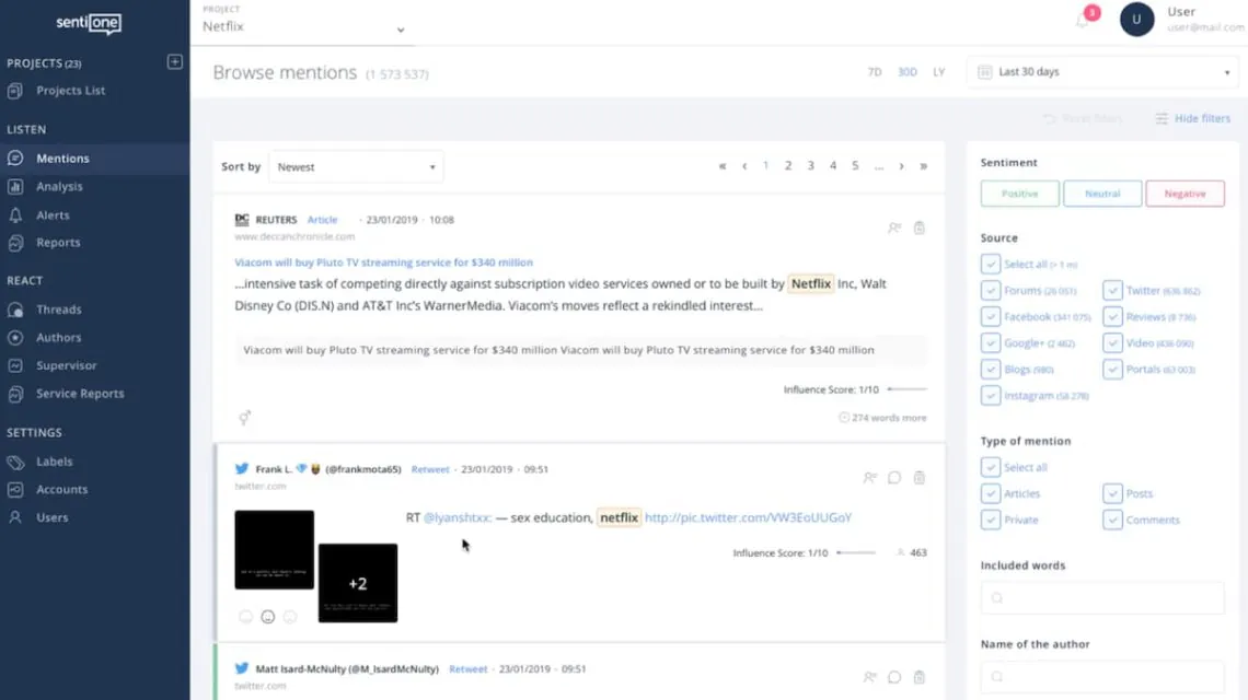 linkedin monitoring tools - sentient