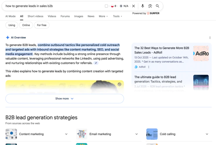 Google's AI Overviews: example of how AI formats are changing the online landscape.