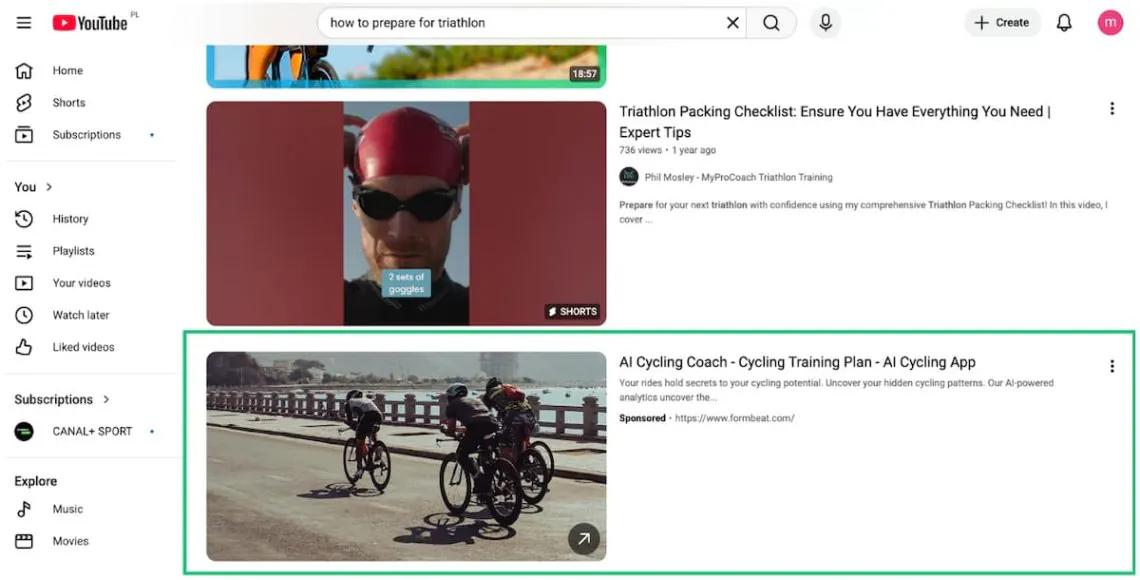 example of a good ad placement on YouTube