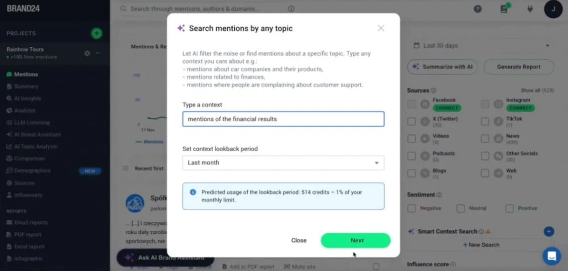 Búsqueda contextual brand24