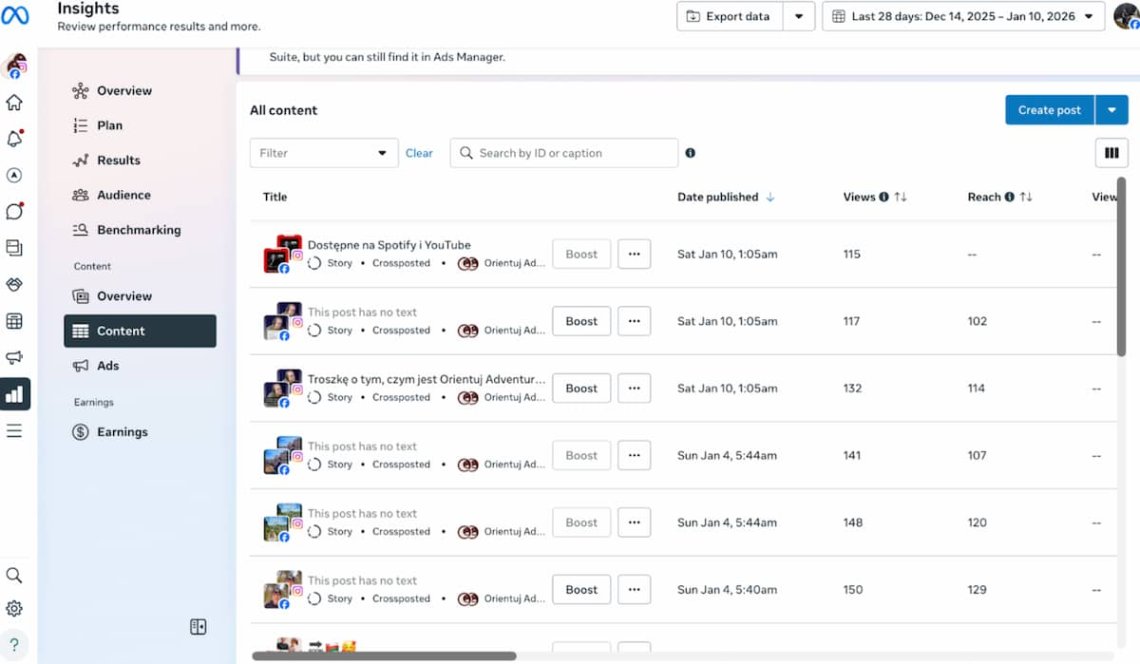 cómo medir las relaciones públicas en meta business suite