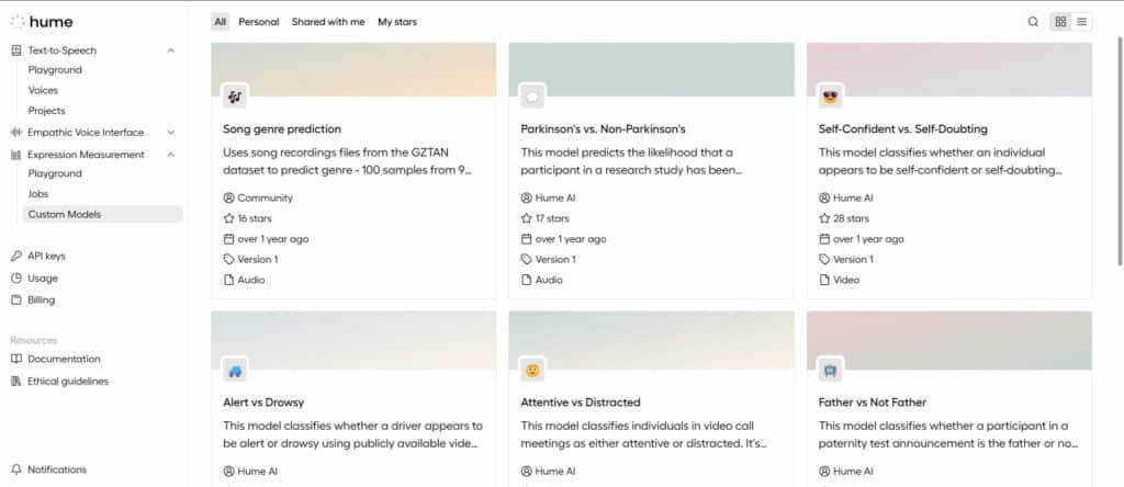 tableau de bord hume ai