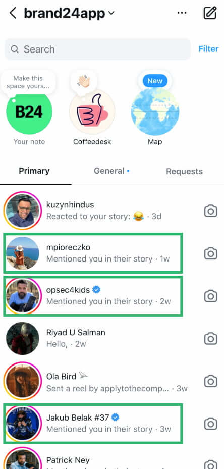 instruções para descobrir a marca do instagram com tags mentions 4