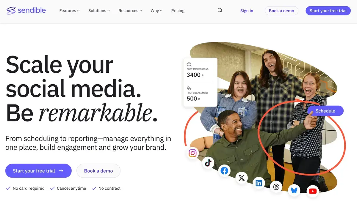 página inicial enviável